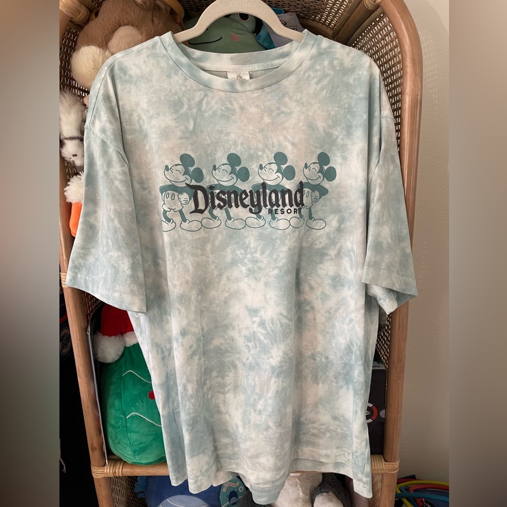 Disneyland Light Blue Tie Dye Oversized Tee